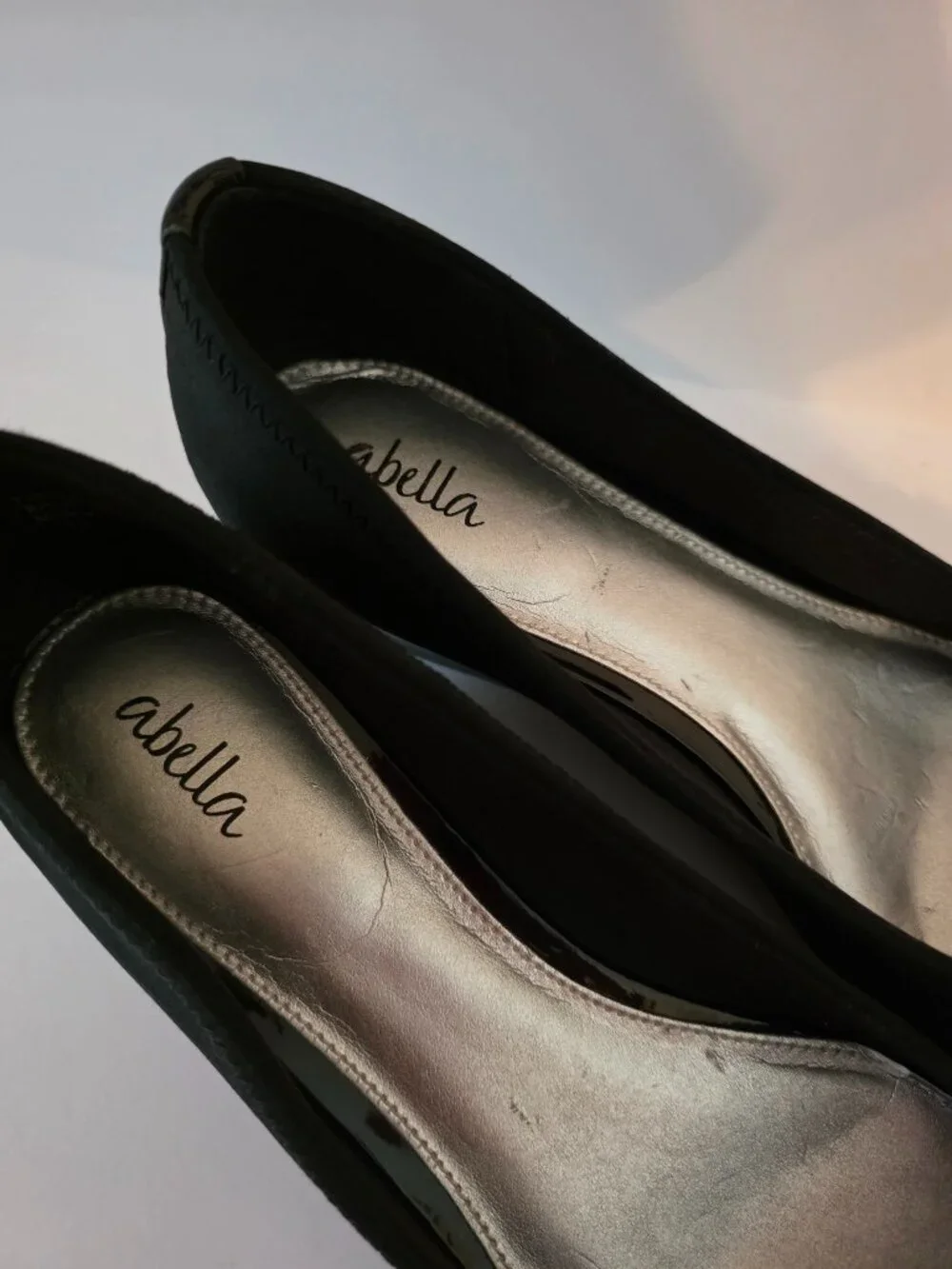 Abella Genna Black Slip On Women's Wedge, Size 7.5 (US)
